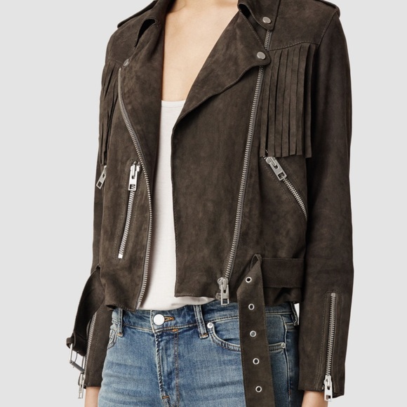Allsaints suede tassel jacket - Picture 2 of 3
